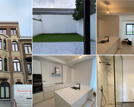 Eisenhowerlei in Borgerhout: modern ruim, lichtrijk appartement op de gelijkvloers met tuin